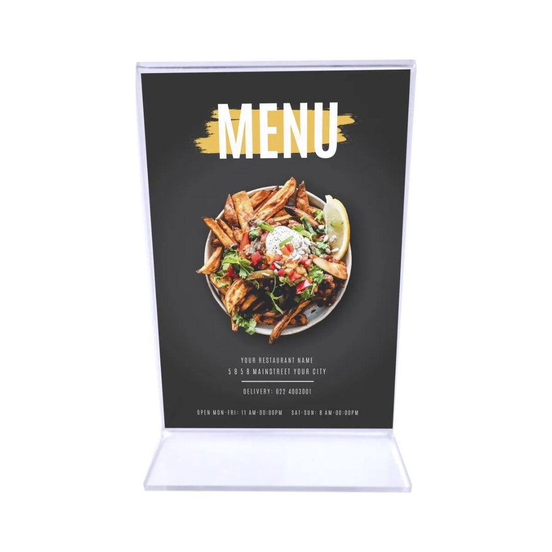 Exhibidor para Tarjeta Menu en Acrilico de 8.5X11 pg BWTH – ZONA CHEF