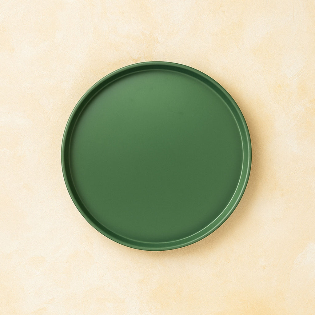 Linea Melamina Verde Mate Plato Barcelona 20 cm