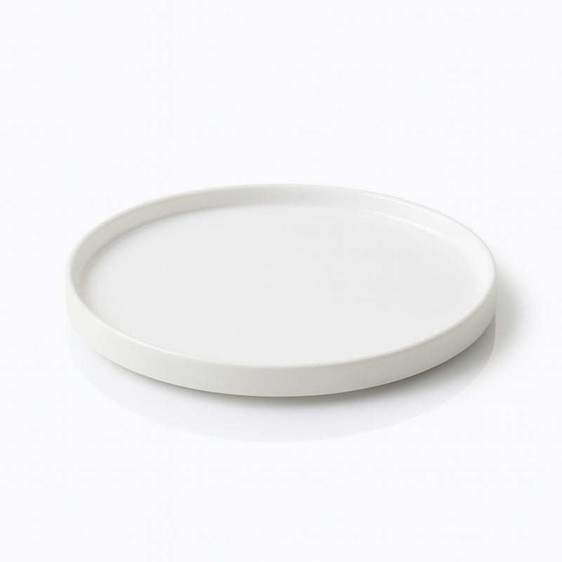 Plato Trinche Barcelona 27 cm (Vidrio Opal) BLANCO
