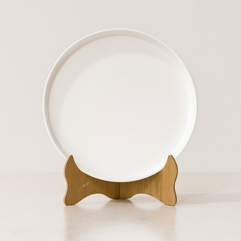 Plato Trinche Barcelona 27 cm (Vidrio Opal) BLANCO