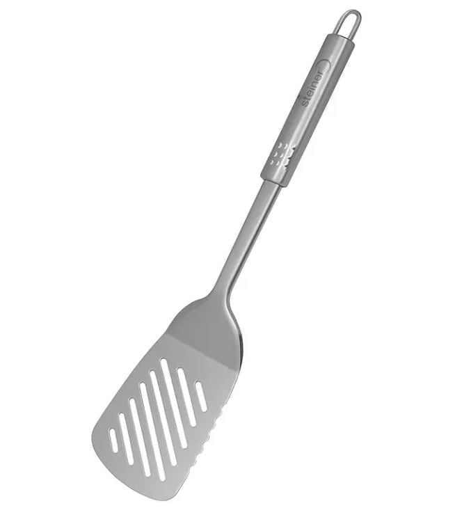 Espátula con ranuras de acero Inoxidable  34 cm STR