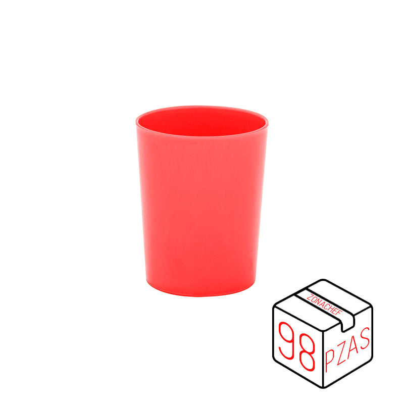 Vaso Kinder de 8 Oz/240 ml Polipropileno Rojo Caja c/98 pzas  Tcp