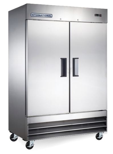 Refrigerador Vertical, 2 Puertas Solidas INTERNATIONAL