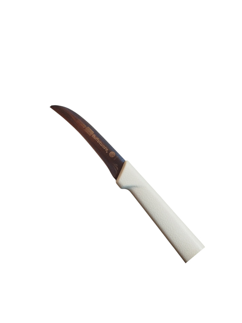 Cuchillo mondador curvo 3.5 " Blanco