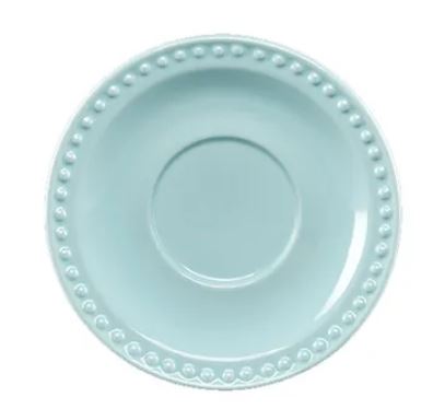 Plato Taza 16 cm Emboss Mauve Baby Turquois Cns Caja 24 piezas