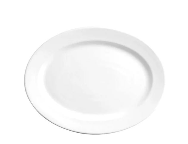 Loza Anfora Blanco Plato de 38  cm Polar