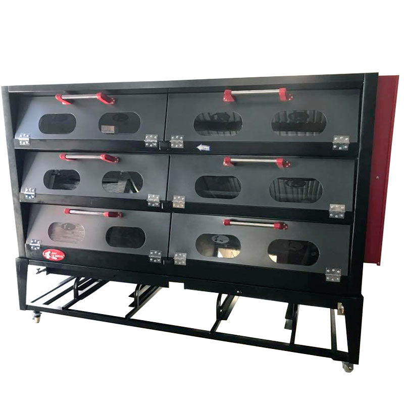 Horno para pan-pizza de 12 charolas lamina esmaltada c/cristal
