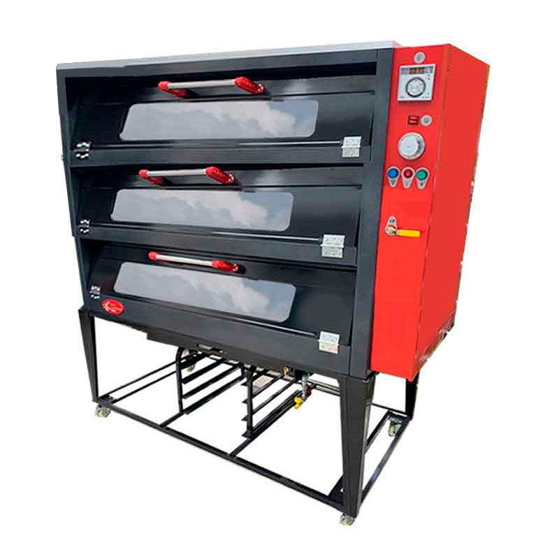 Horno para pan-pizza de 9 charolas lamina esmaltada c/cristal