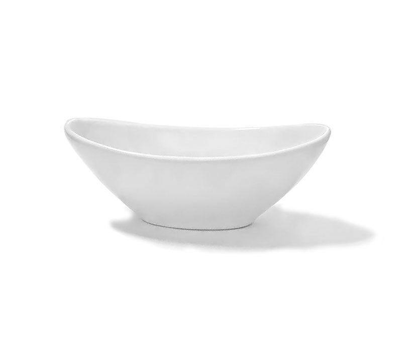 Complemento Anfora Platillo Oval Hondo de 10 cm en Porcelana