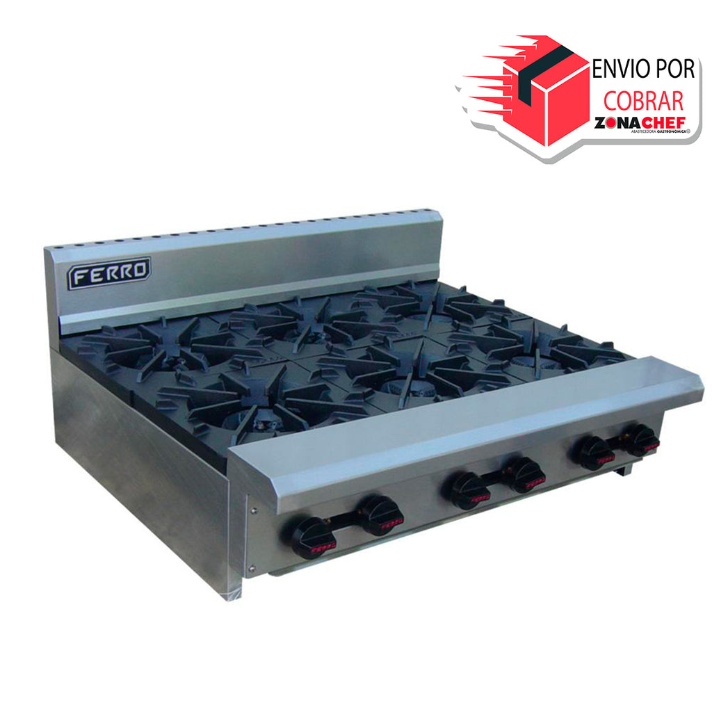 Parrilla de Mesa de 6 Quemadores FR-6C Linea Pesada Ferro