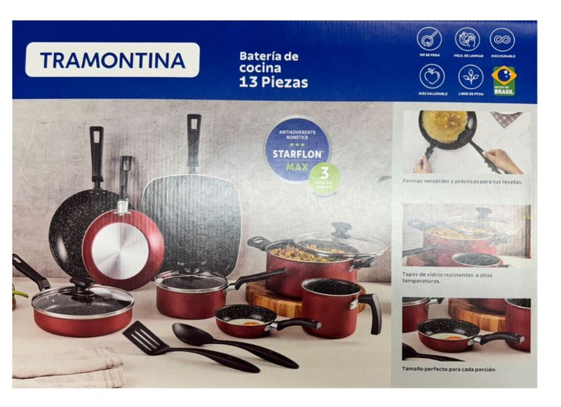 *Bateria de cocina 13 pzas Loreto Tramontina*