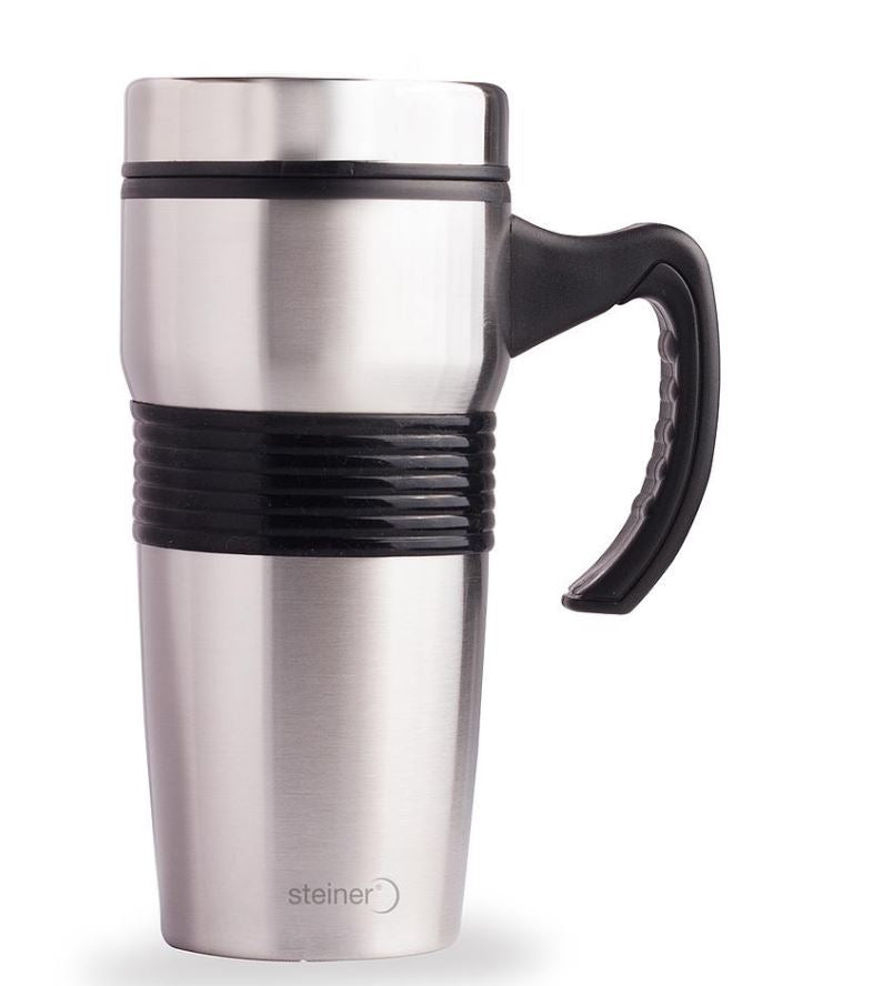 Taza/Termo de Acero Inoxidable c/Asa 450 ml Str