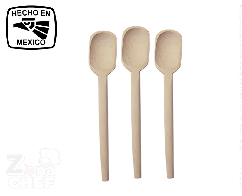 -Cucharas en Madera Pulida de Diferentes Medidas-