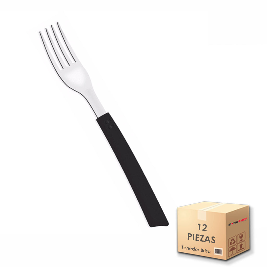 XDS Tenedor de Mesa Brisa Negro Docena Tramontina