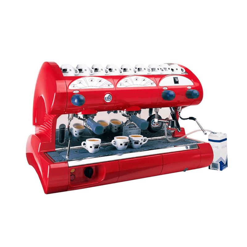 Cafetera Automatica BAR 2m de 2 grupos Pavoni Roja