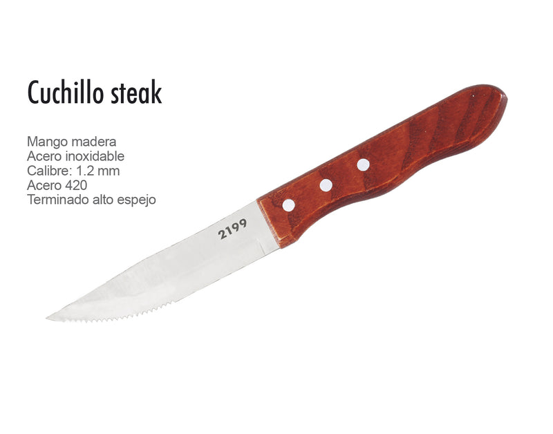 Cuchillo Steak 2199 mango madera Lyt