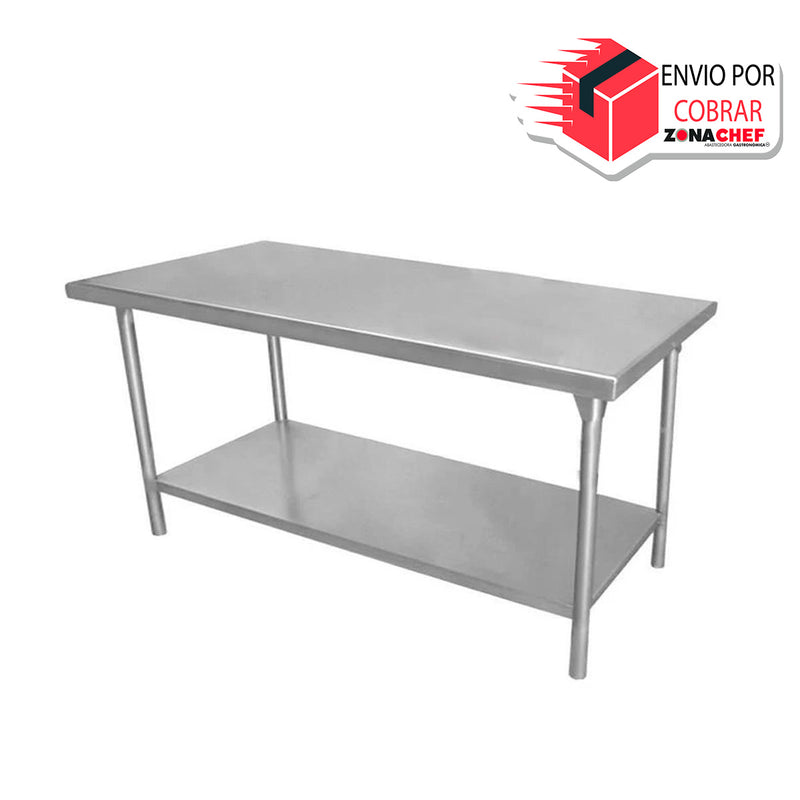 Mesa de trabajo acero inox 70x80x85  plegable OZNOX