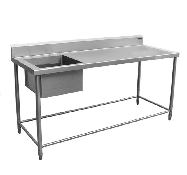 -Tarja/Fregadero 188x70x50 cm Sencilla en Acero Inox FERRO-