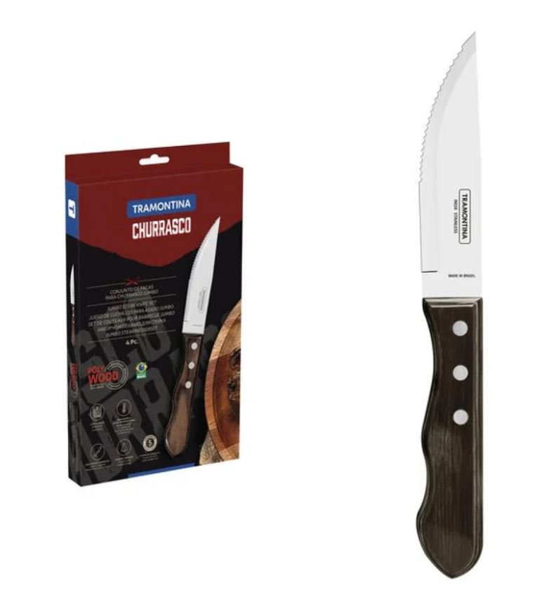 *Juego de cuchillos Jumbo 4 pzas Polywood Tramontina *
