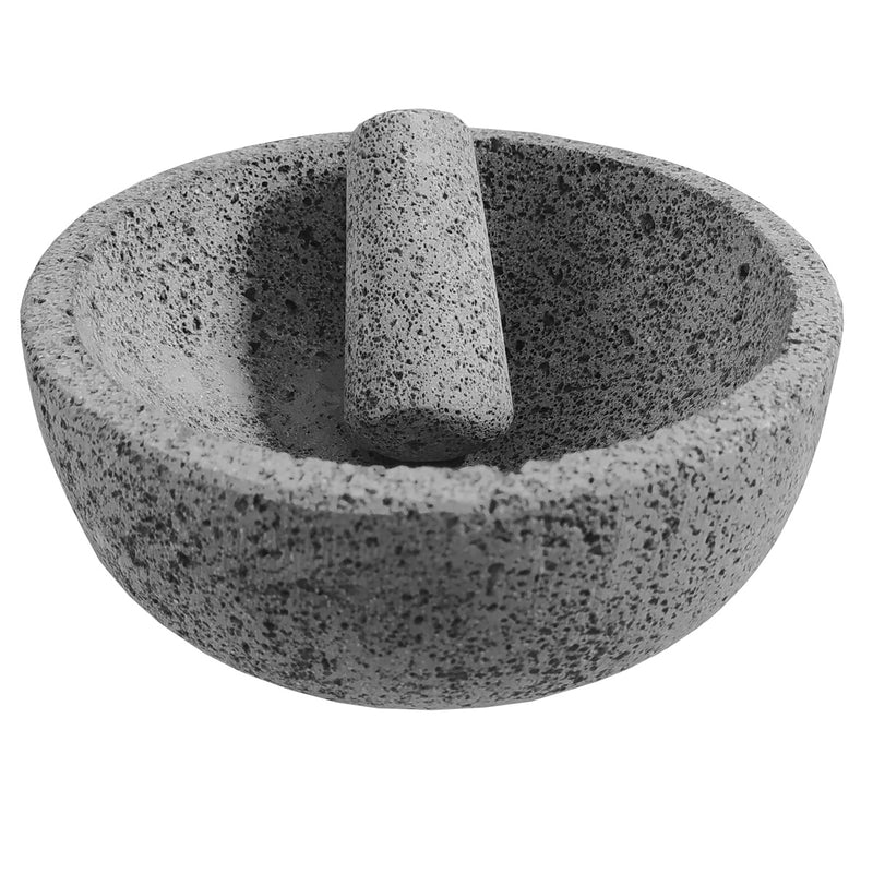 4.5 inch mini Molcajete mortero mexicano de piedra volcánica hecho a mano  10 cm.