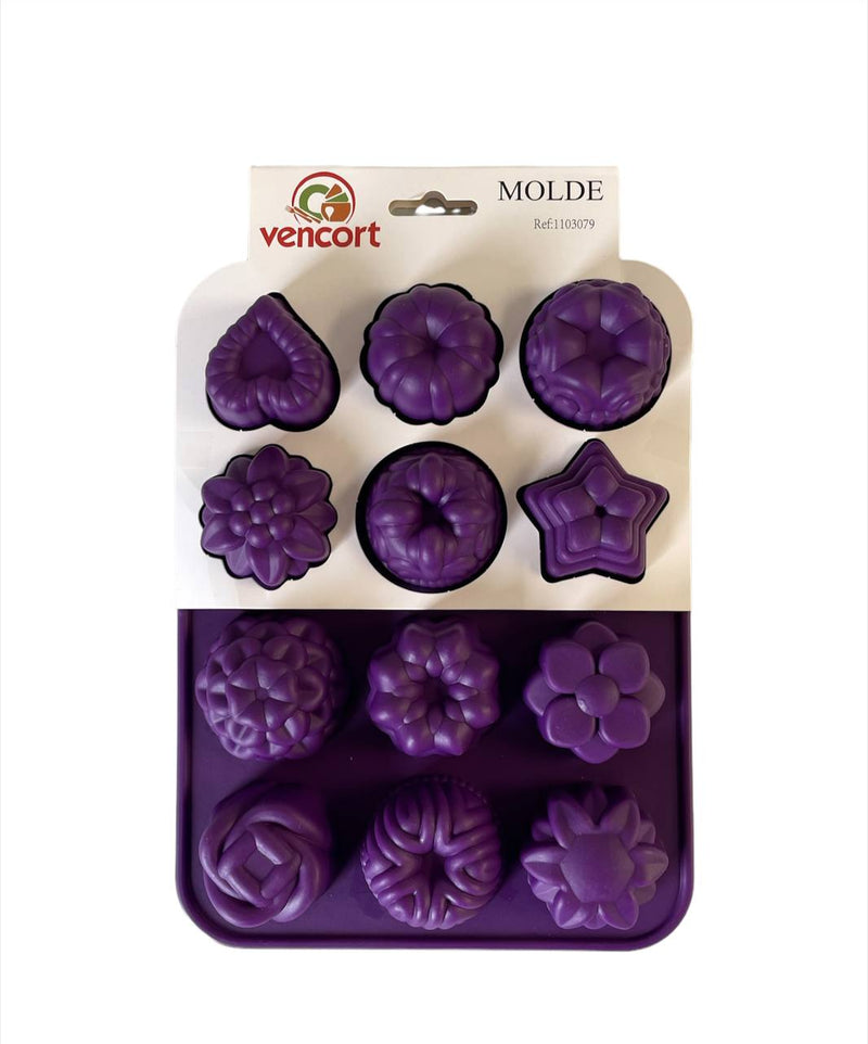 Molde de silicon para 12 chocolates Combinado Vct