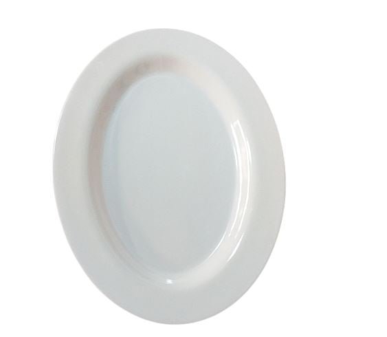 Plato oval #12 melamina blanca Tas