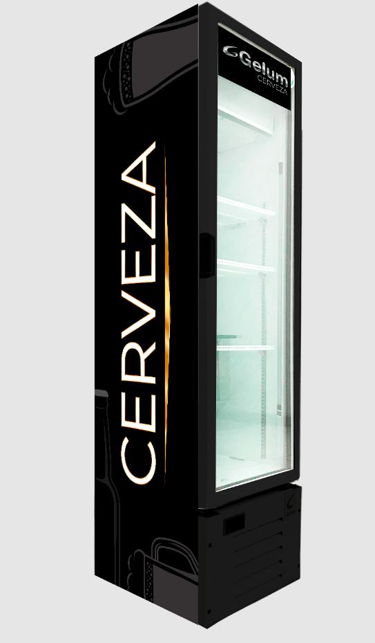 Enfriador Vertical Cervecero 1 puerta de vidrio doble GELUM ENFR VN-22-G