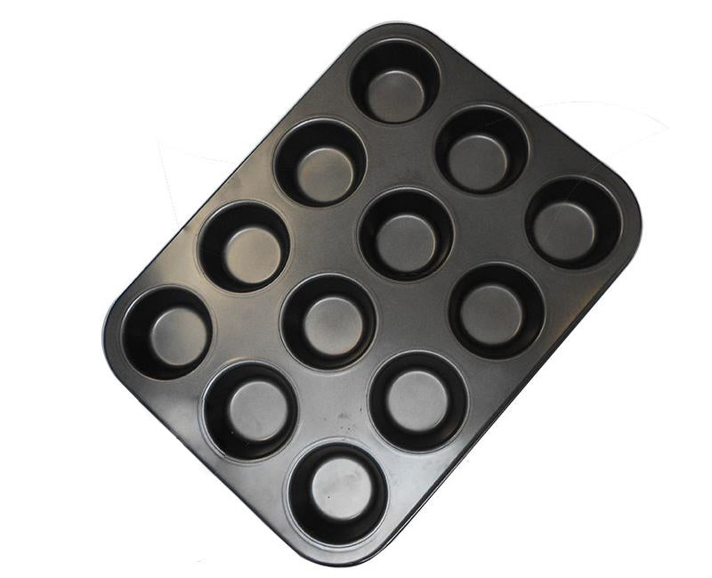 Charola Placa de 12 Muffin de 35x26x3 c/Antiadherente TRV/VCT