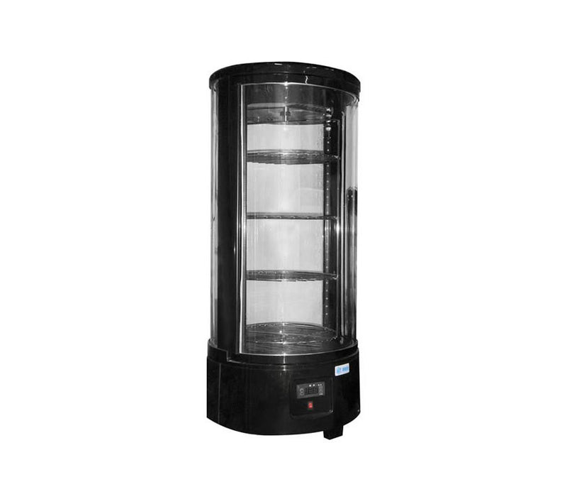 Exhibidor Refrigerador Circular con Parrillas Giratorias Capacidad 72 lts. NR-RTC72L Mgs