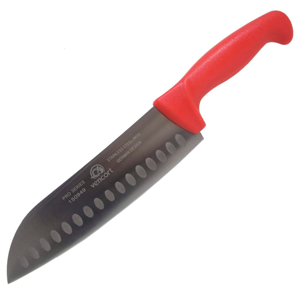 Cuchillo Santoku Rojo de 7.5" Pro serie VCT