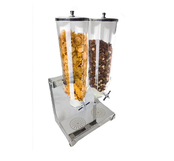 Dispensador de Cereal con 2 Cilindros en Polipropileno 2x4 lts OZNOX