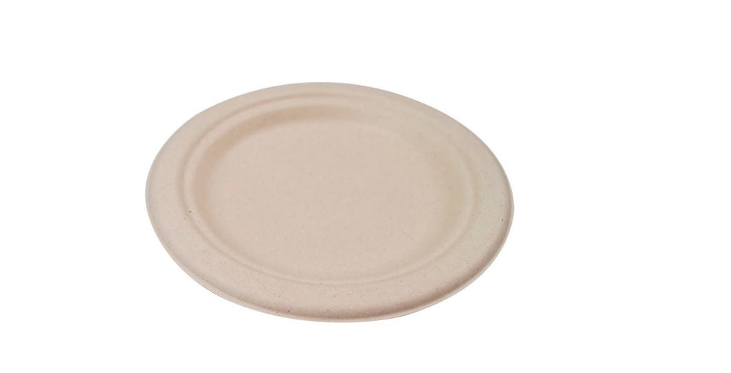 Plato redondo 7"  biodegradable  Paquete con 50 piezas ecd