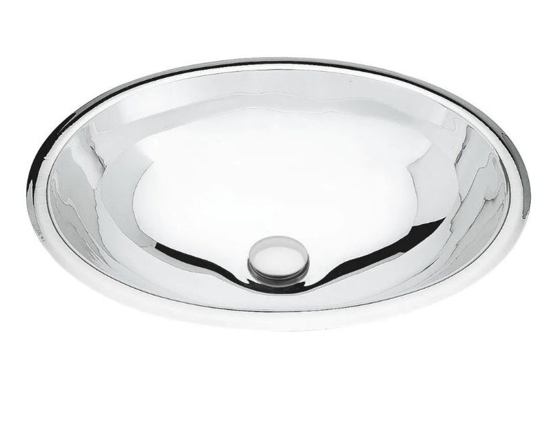 Tarja oval sobre poner en acero de alto brillo 36x26 cm Tramontina