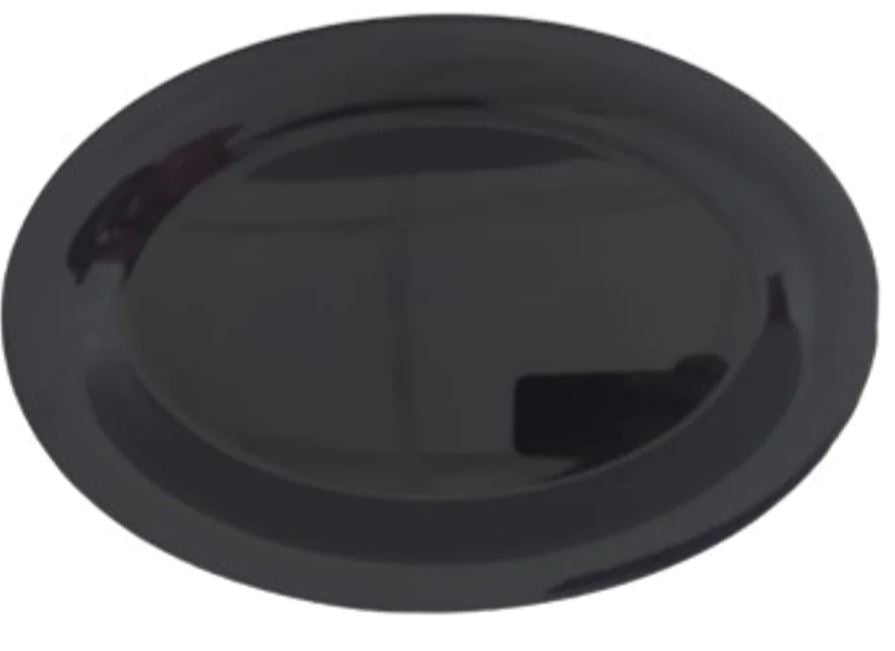 Linea melamina negra plato ovalado 12 " TRV