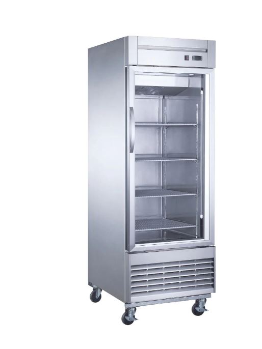 Refrigerador Vertical 1 Puerta Cristal Acero Inoxidable MIGSA UR-27C1G
