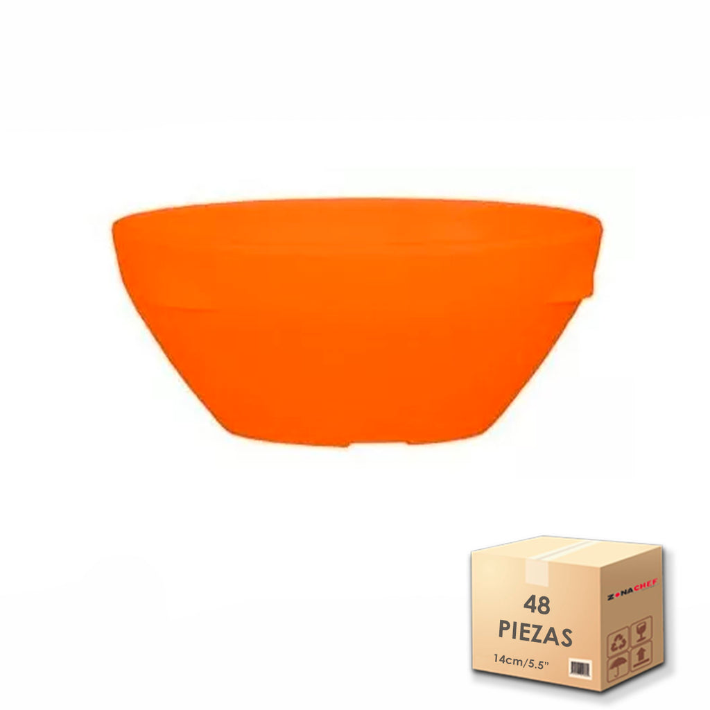 Linea Melamina Institucional Tazon 5.5" Color Naranja Caja 48 Piezas Trv