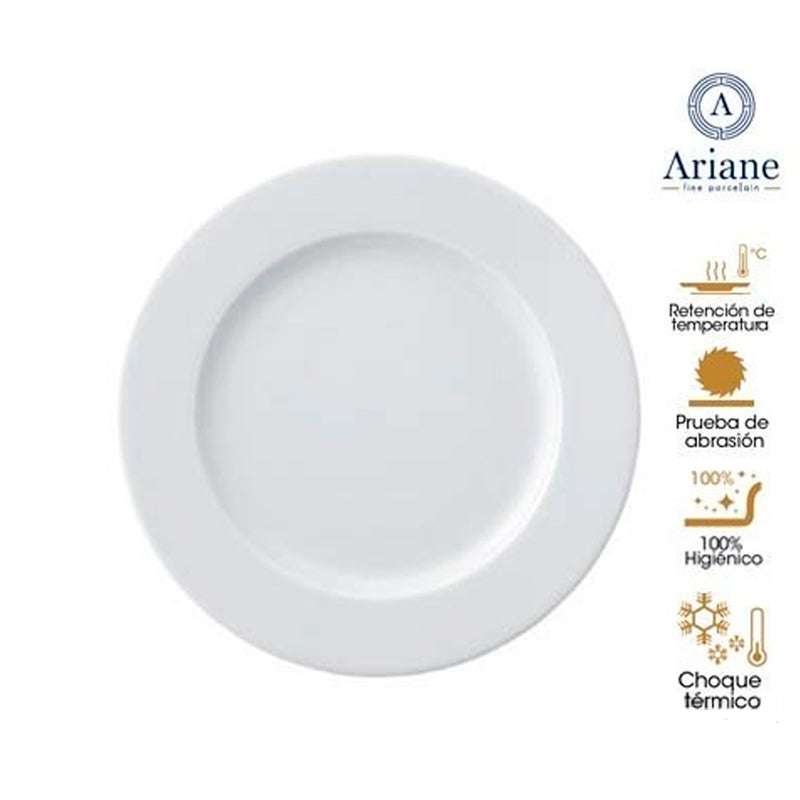 Loza Ariane Prime Porcelana Fina Caja c/12 pzas Plato Trinche de 27cm Anf