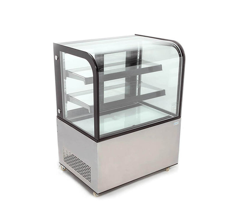 Refrigerador Vitrina Refrigerada de Piso Cristal Curvo Capacidad 100 lts. NR-ARC270Y Mgs