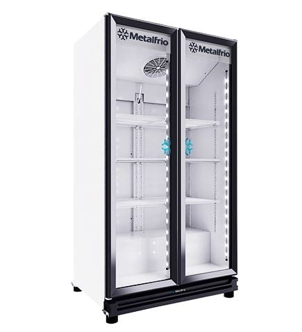 Refrigerador Vertical 2 Puertas Cristal 24 Pies Cúbicos Metalfrio RB550