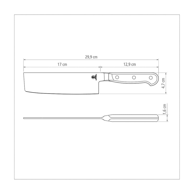 Cuchillo para Sushi de 7" NSF Nakiri Gold Tramontina