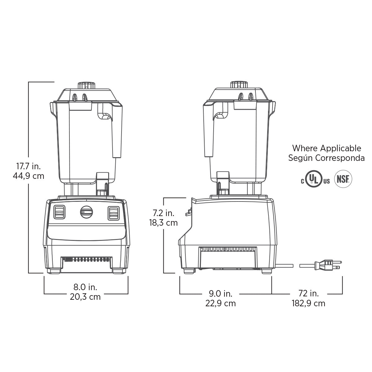 Licuadora Industrial Drink Machine Advance Negro Vitamix – ZONA CHEF